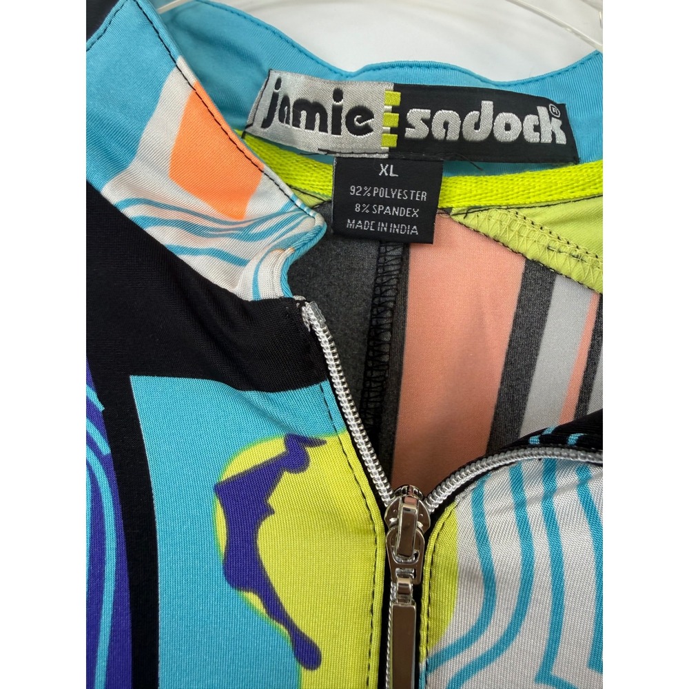 Jamie Sadock Abstract Geometric Golf Dress Multi Color Women XL Contemporary Art - Picture 4 of 11